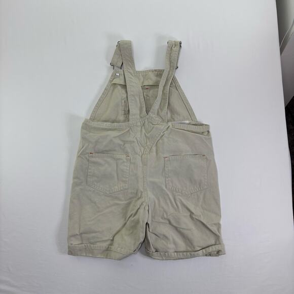 Vintage Disney Mickey Mouse Overalls Embroidered Main Street Disney 5T Tan Khaki - Picture 5 of 10